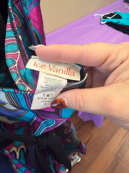 Pink & Purple Y2K Halter Tank - S