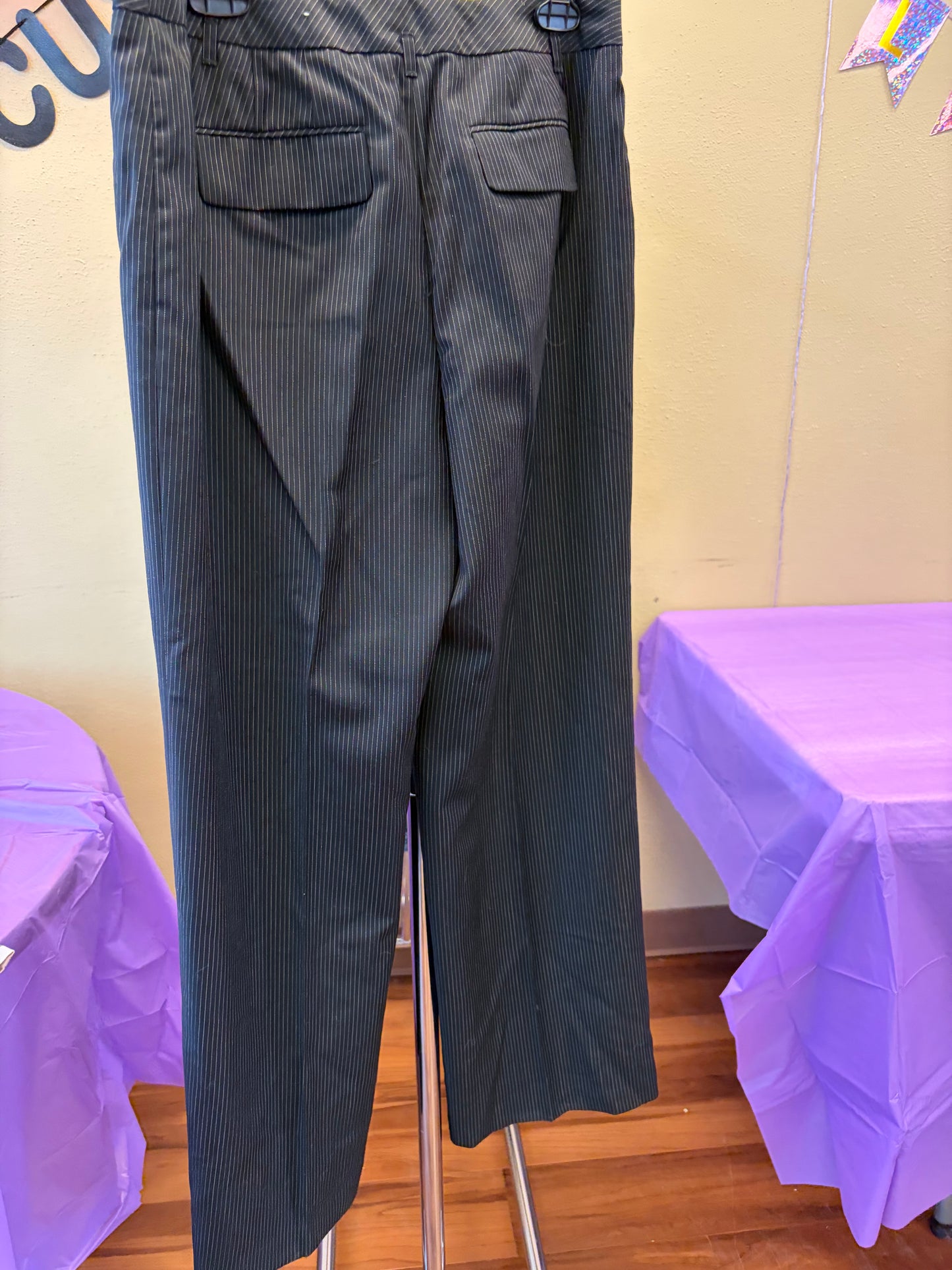 Ann Taylor Loft Black Pinstripe Pants - Size 8