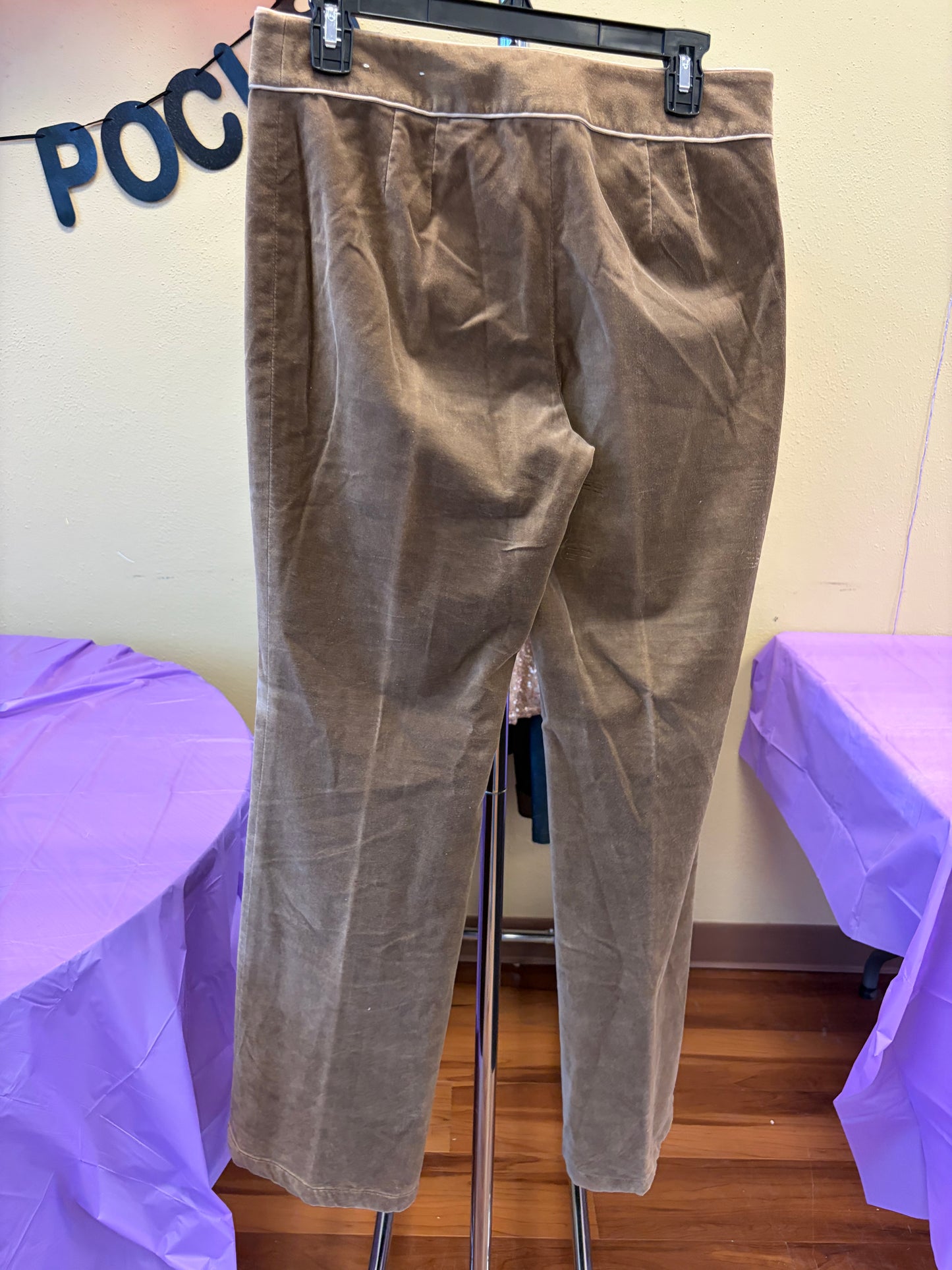 Ann Taylor brown suede pants- size 6