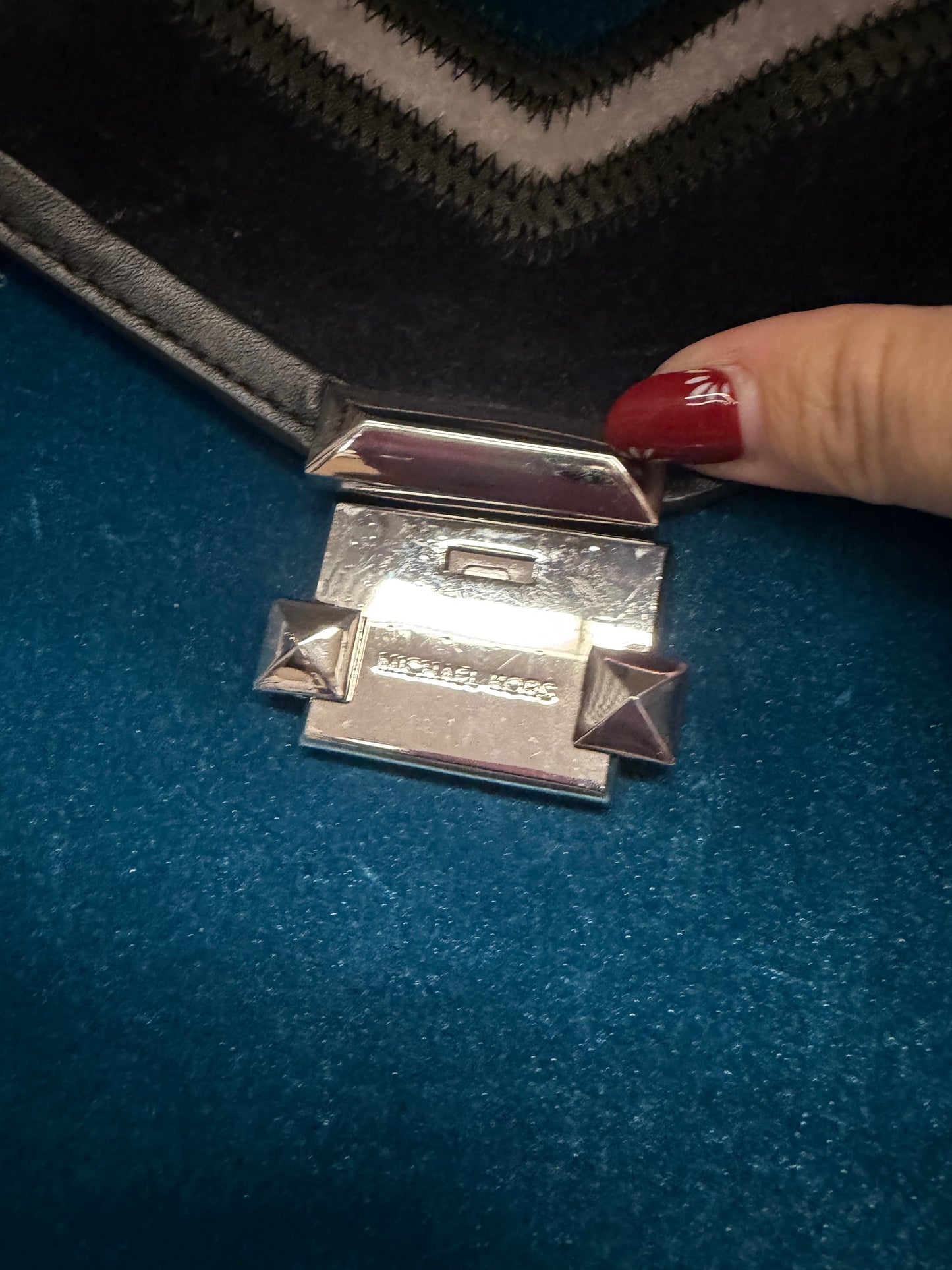 MK Black and Teal handbag