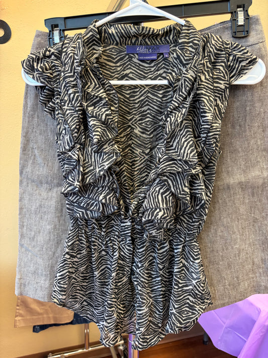 Miley Cyrus Cheetah Ruffle Tank - S