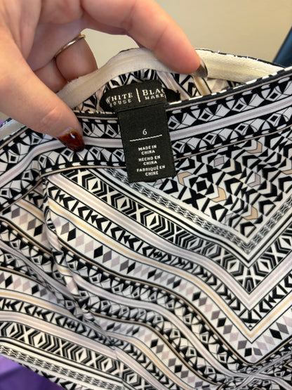 White Geometric Strapless Top - Size 6