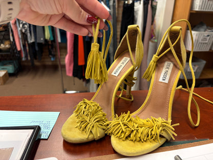 Steve Madden Electric Lime Pom Heels-8M