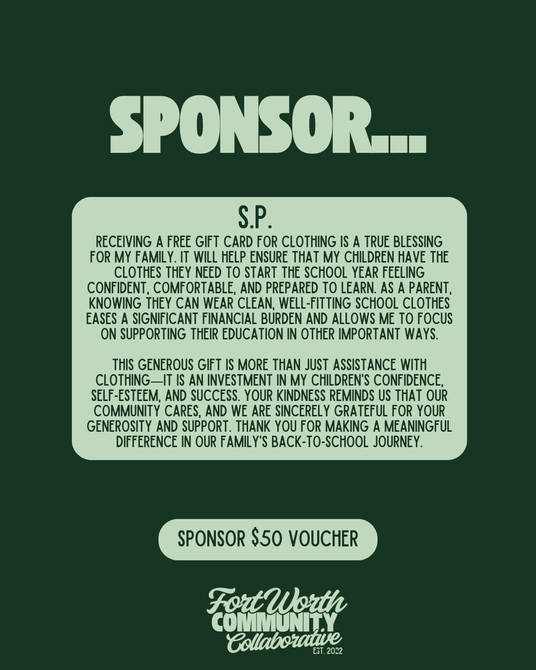 Sponsor A Voucher