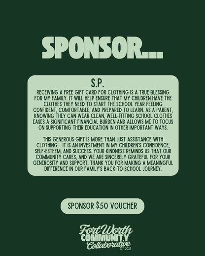 Sponsor A Voucher
