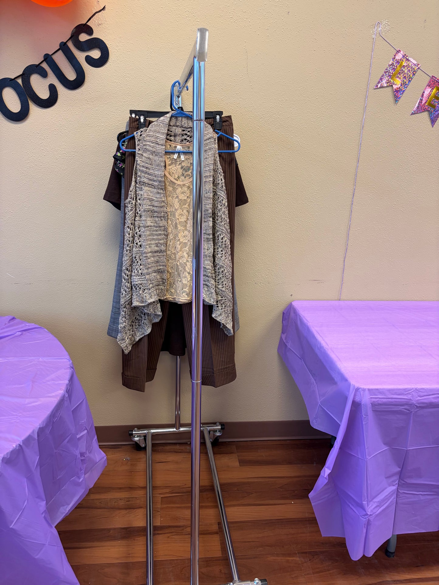 Brown Crochet Vest - S