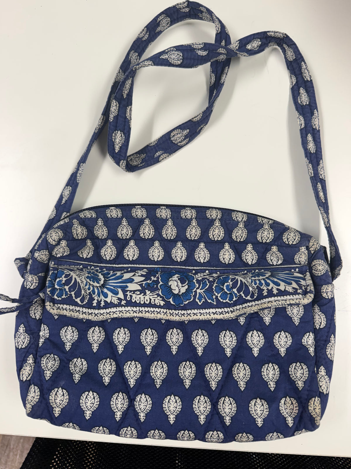 Quilted blue crossbody