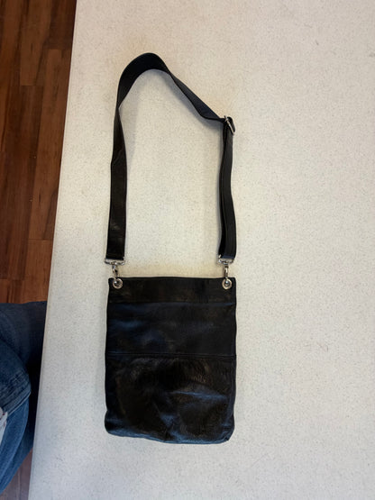 Y2K Black Leather Crossbody Purse