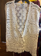 Vintage Crochet Sleeveless Cardigan- S