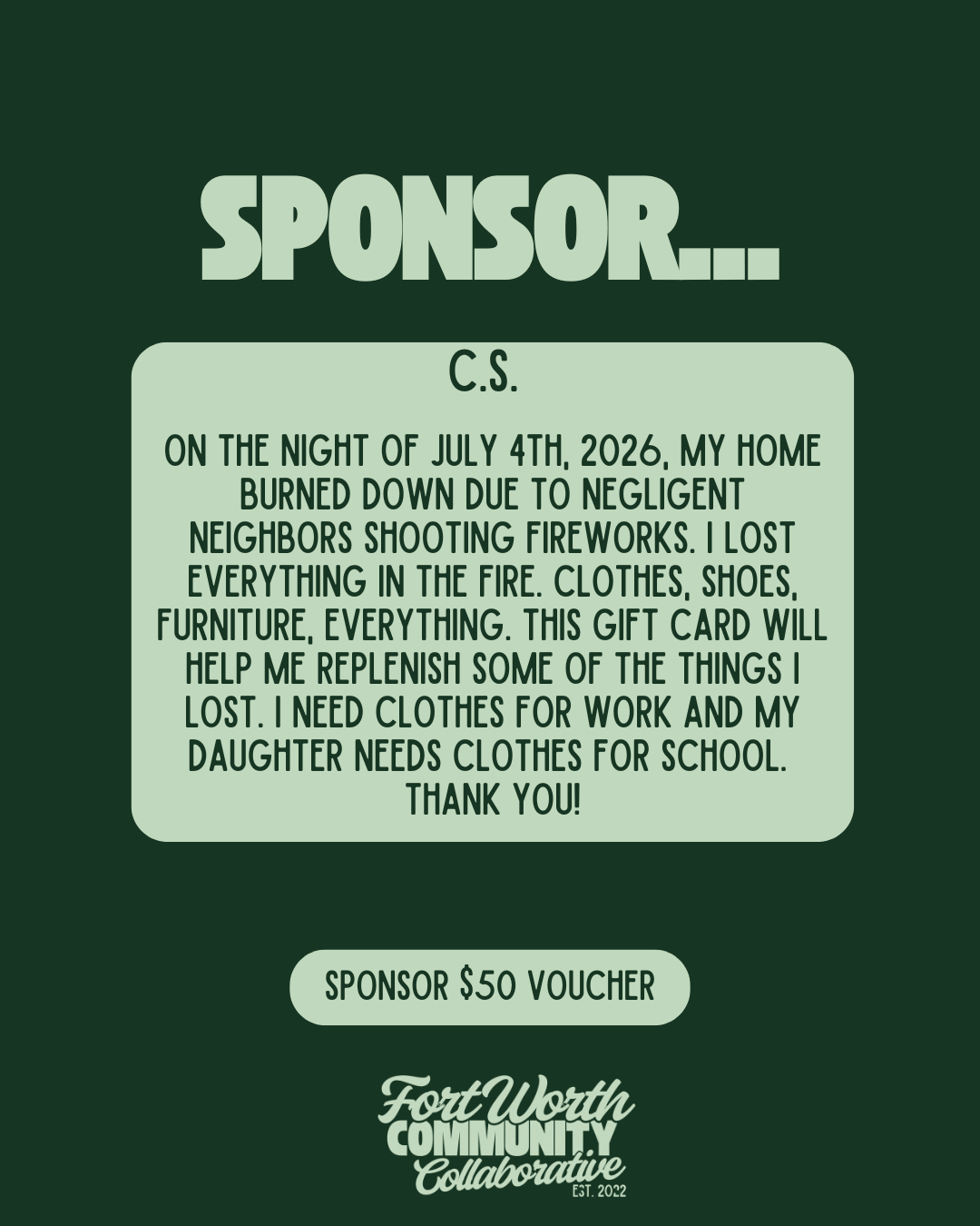 Sponsor A Voucher