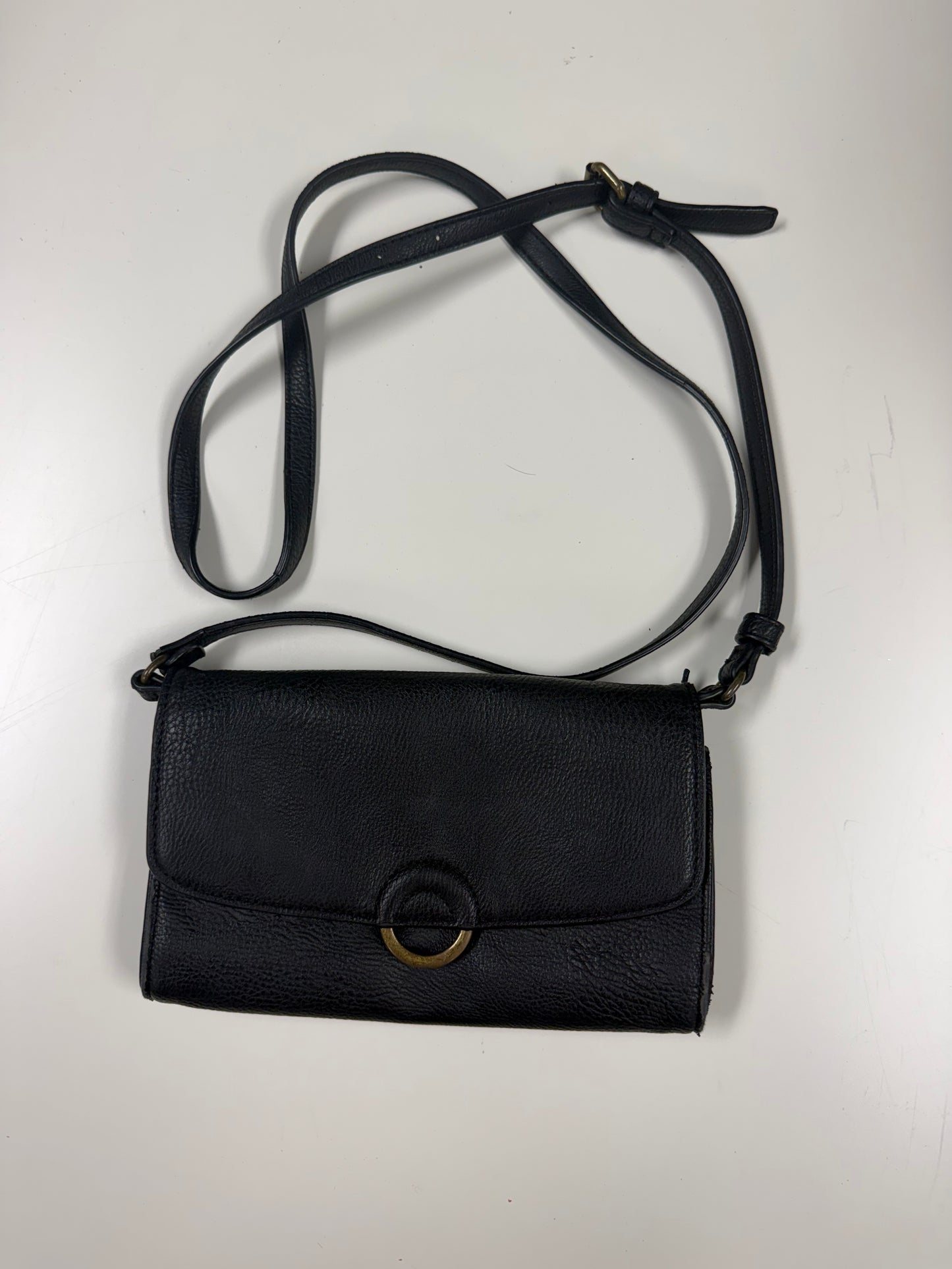 Black leather crossbody