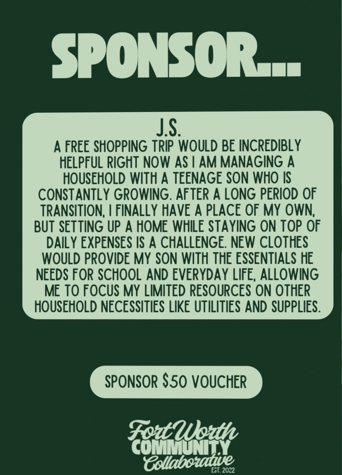 Sponsor A Voucher