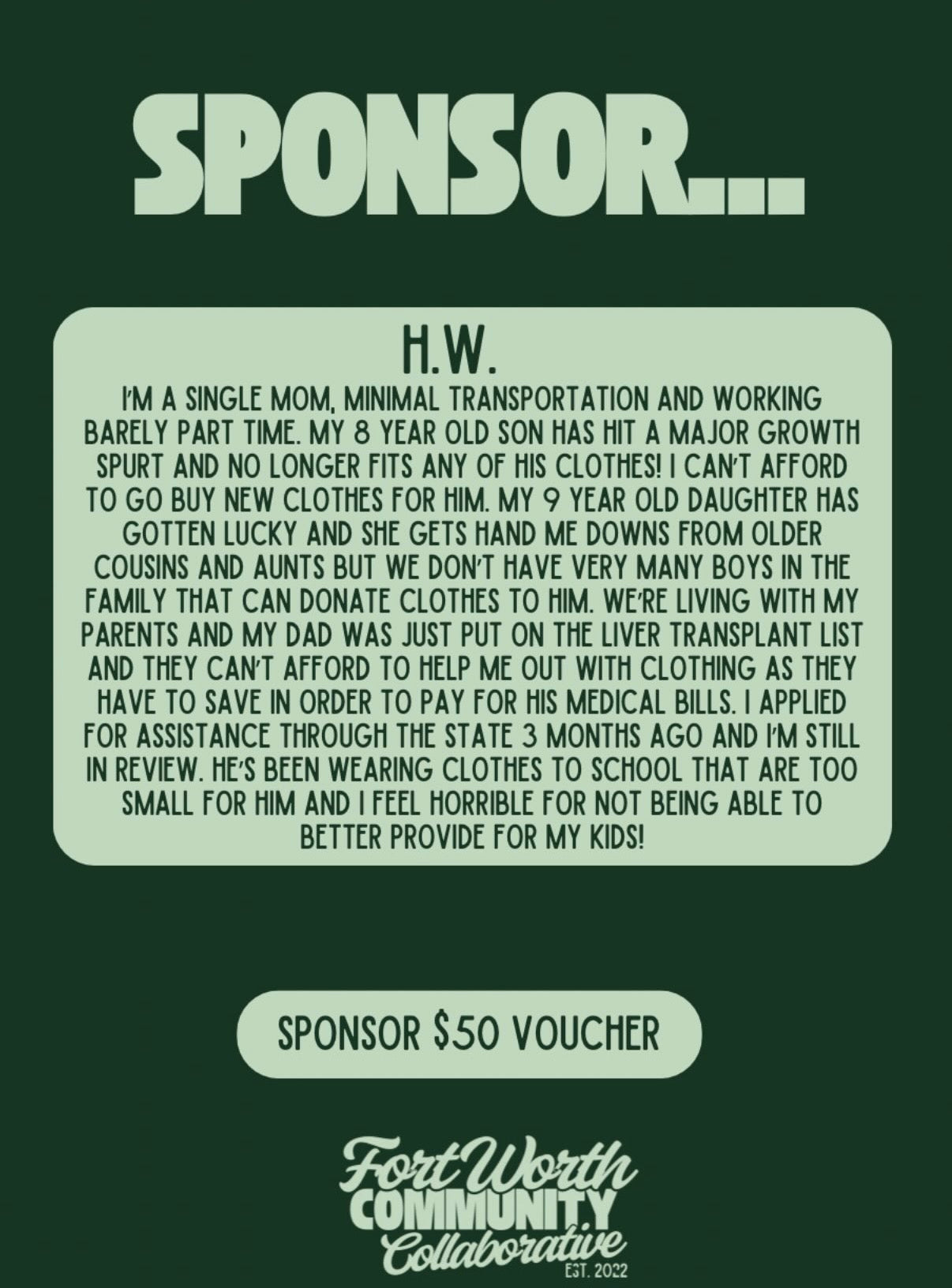 Sponsor A Voucher