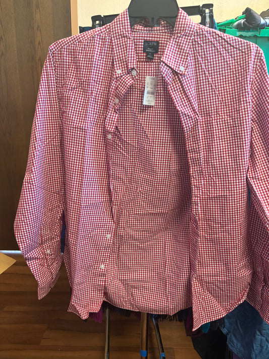 J Crew Plaid Button Up-NWT!-M