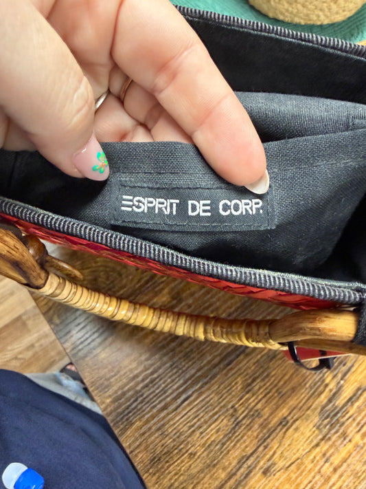 Vintage Esprit De Corps Wicker Ratan Straw Purse