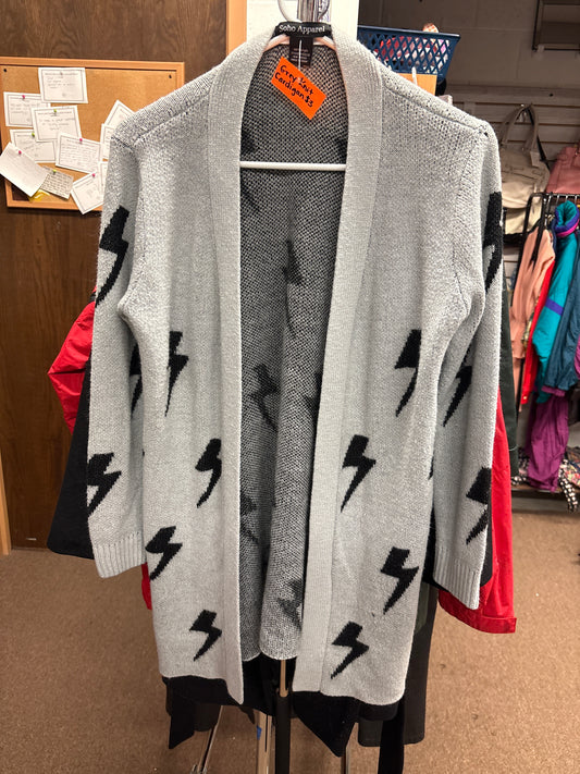 Grey Knit Cardigan Sz S