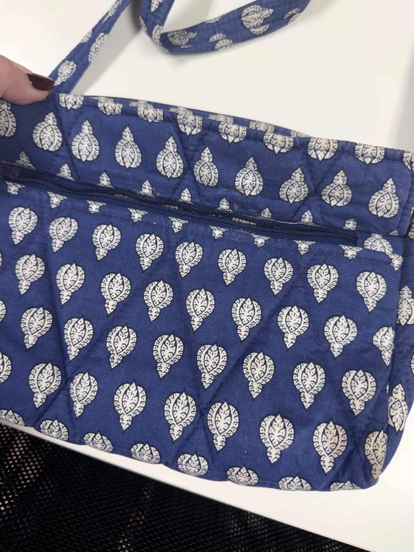 Quilted blue crossbody