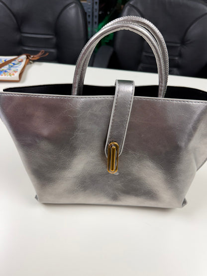 Zara Silver Gloss Tote