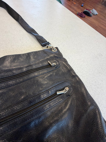 Y2K Black Leather Crossbody Purse