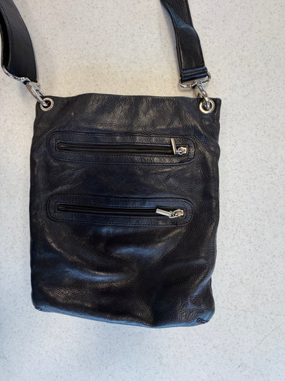 Y2K Black Leather Crossbody Purse
