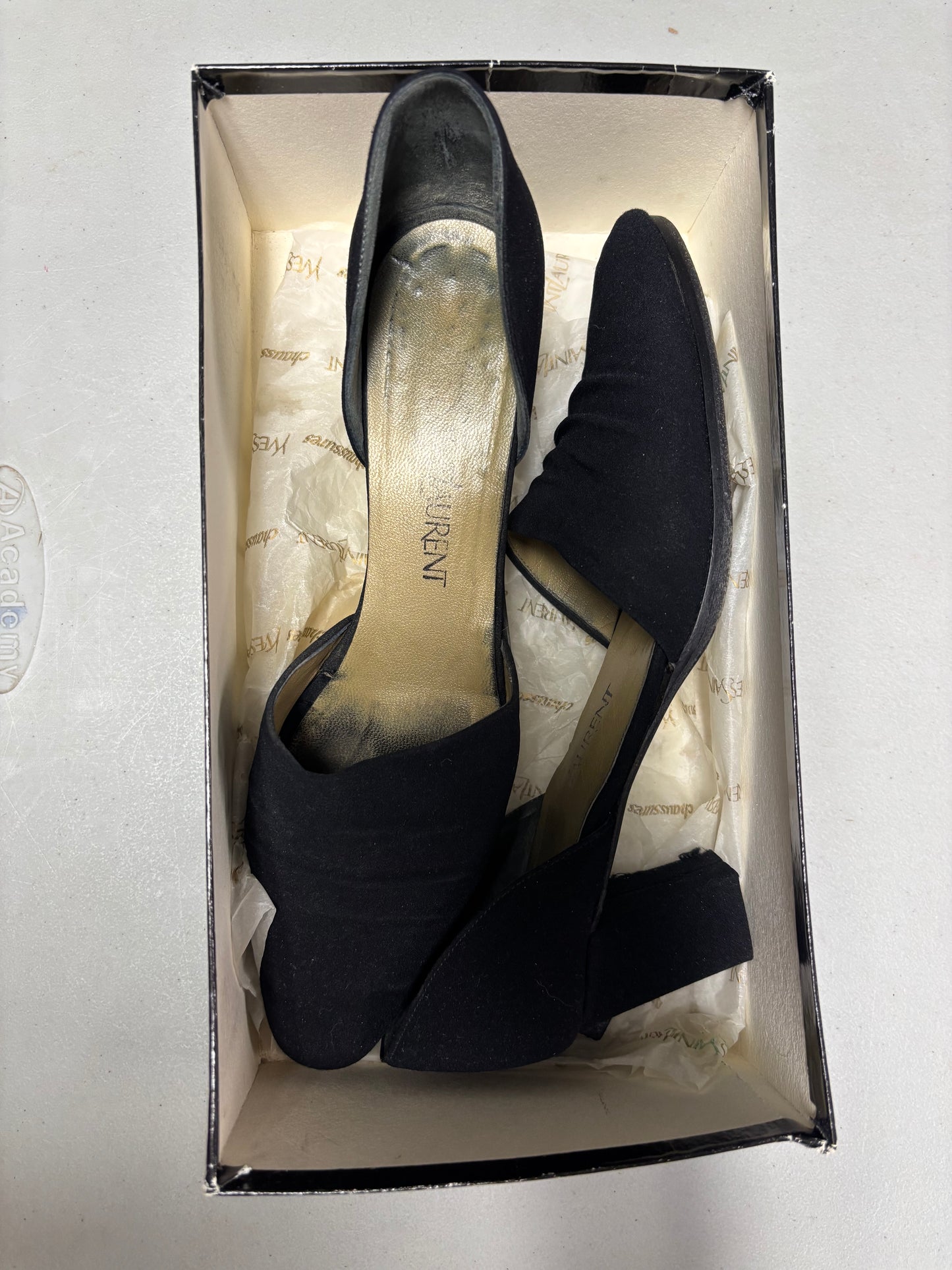 Vintage Yves Saint Laurent Black Heels- W 8