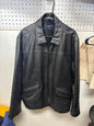 Structure Black Leather Jacket- XL