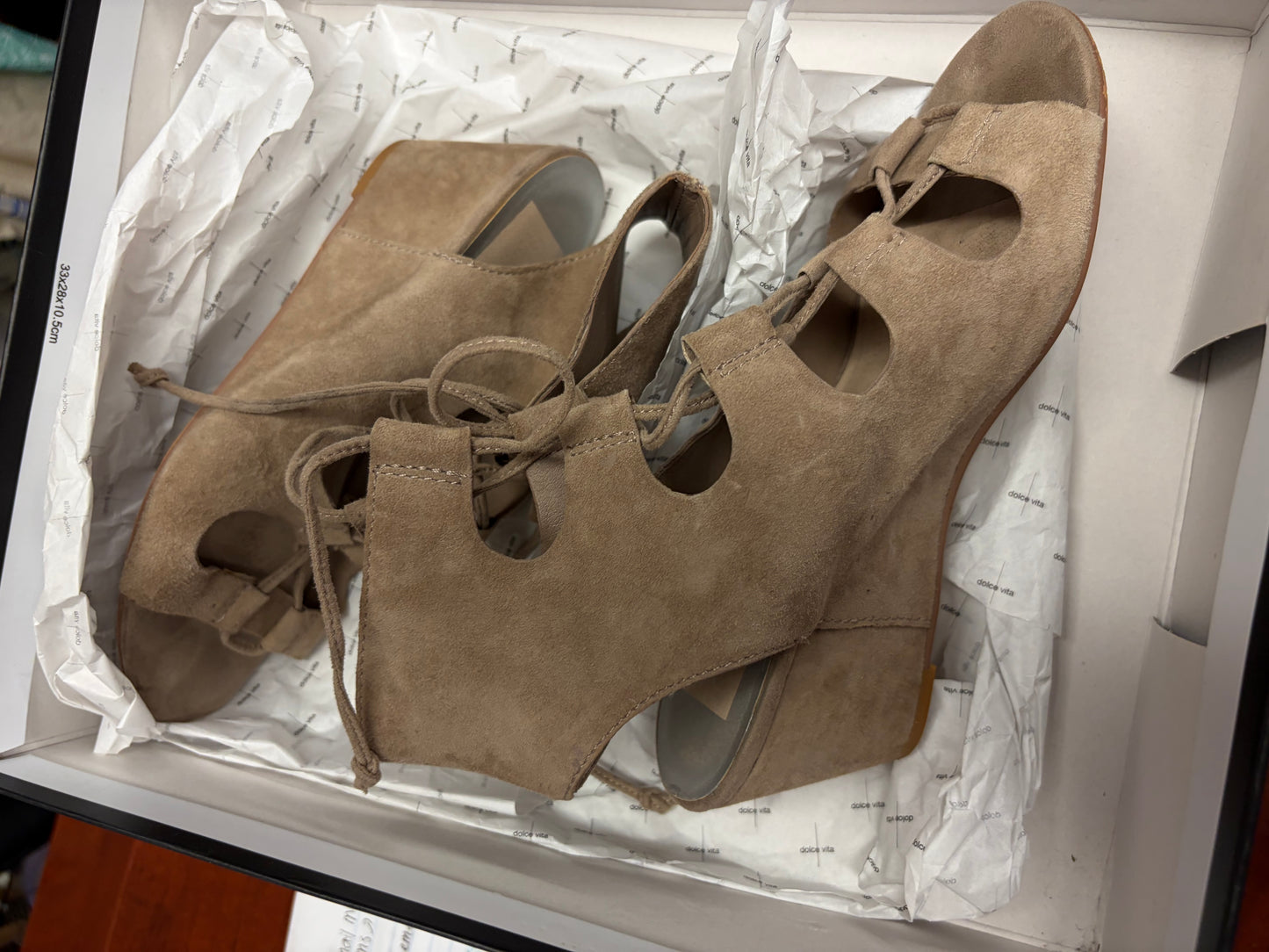 Dolce Vita Almond Suede Gladiator Sandals-6