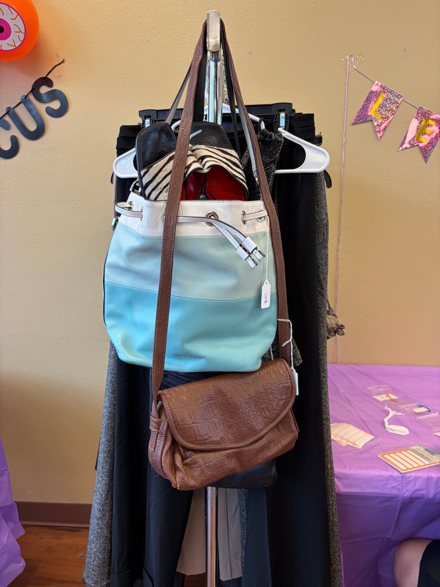 Michael Kors Blue Bucket Bag