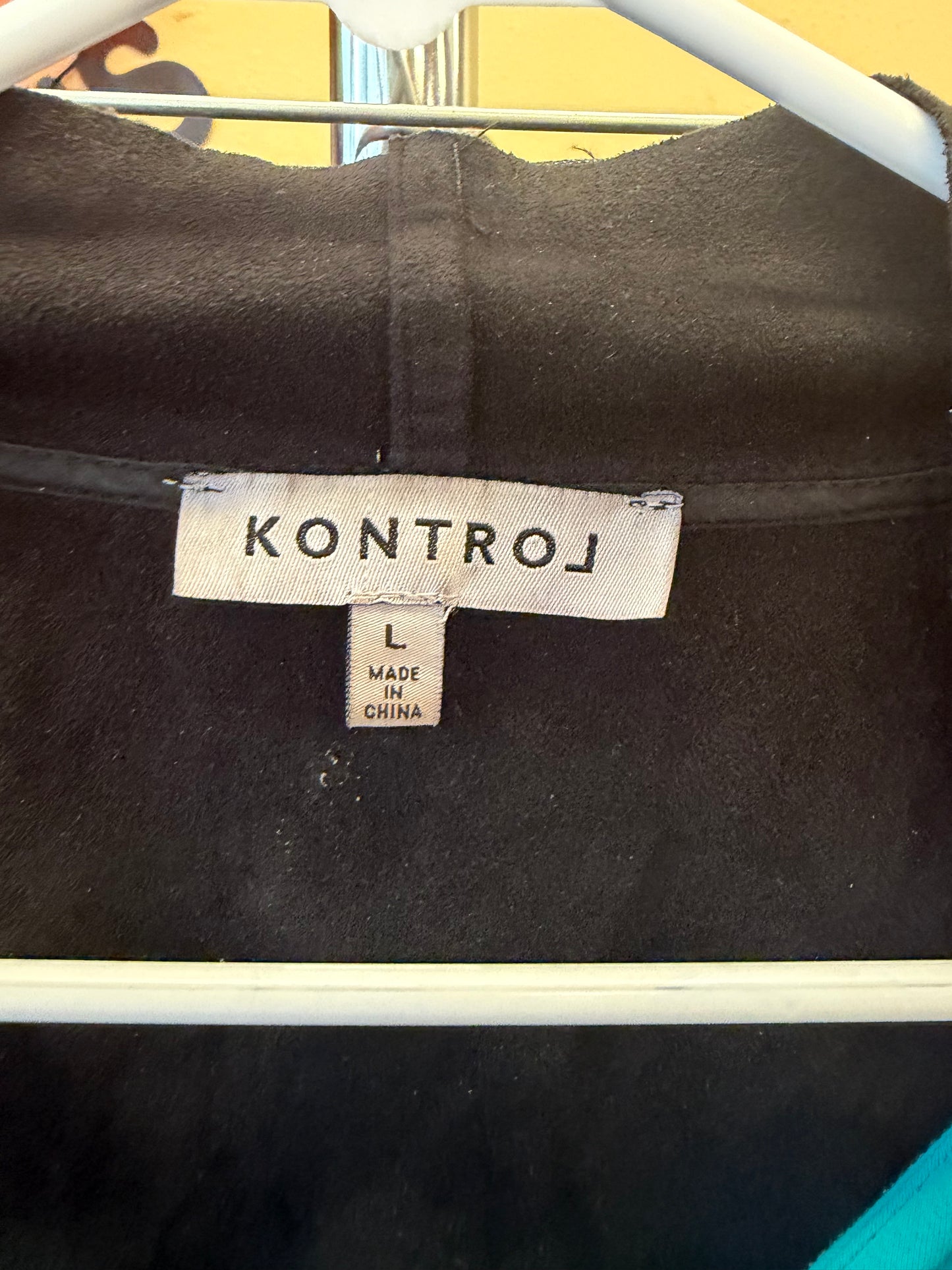 Black Fringe Vest - L