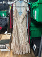 Beige Floral Dress- L