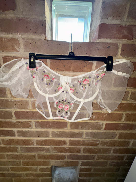 Valentine’s Day Floral Lace Top XL