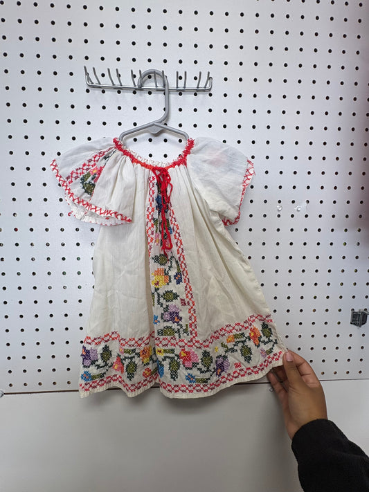 Vintage Embroidered Dress 0-3M