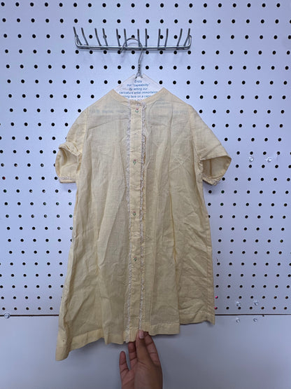 Vintage Yellow Floral Gown 3-6M