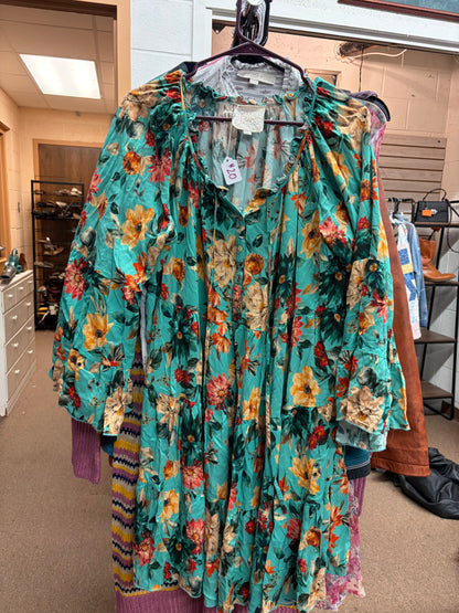 Johnny Was Floral Dress Sz M