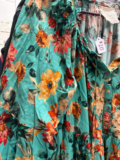 Johnny Was Floral Dress Sz M