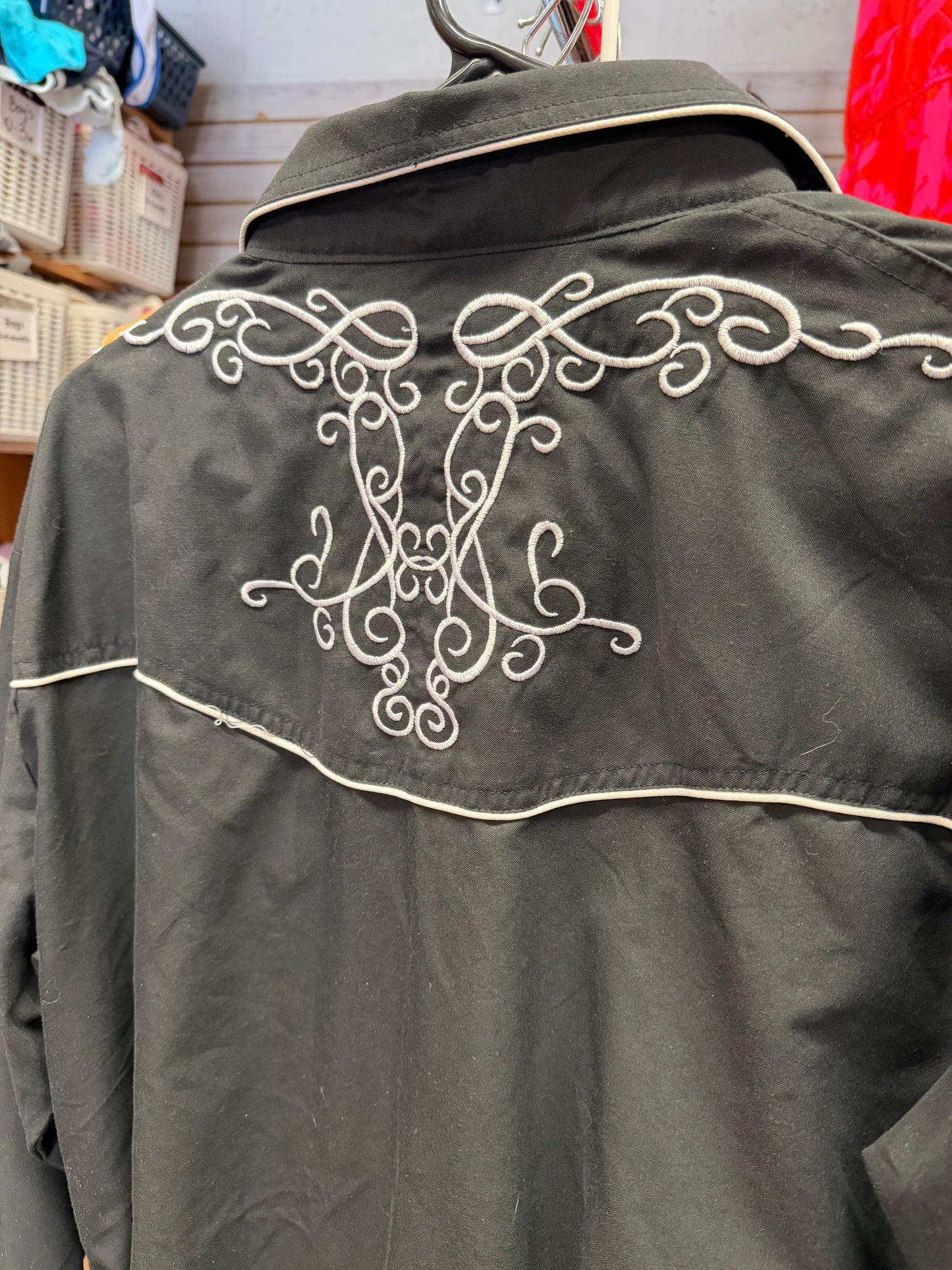 Vintage vaquero pearl snap- XL