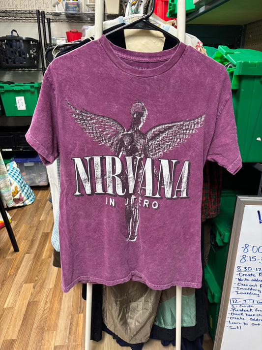 Nirvana Purple Graphic Tee-M