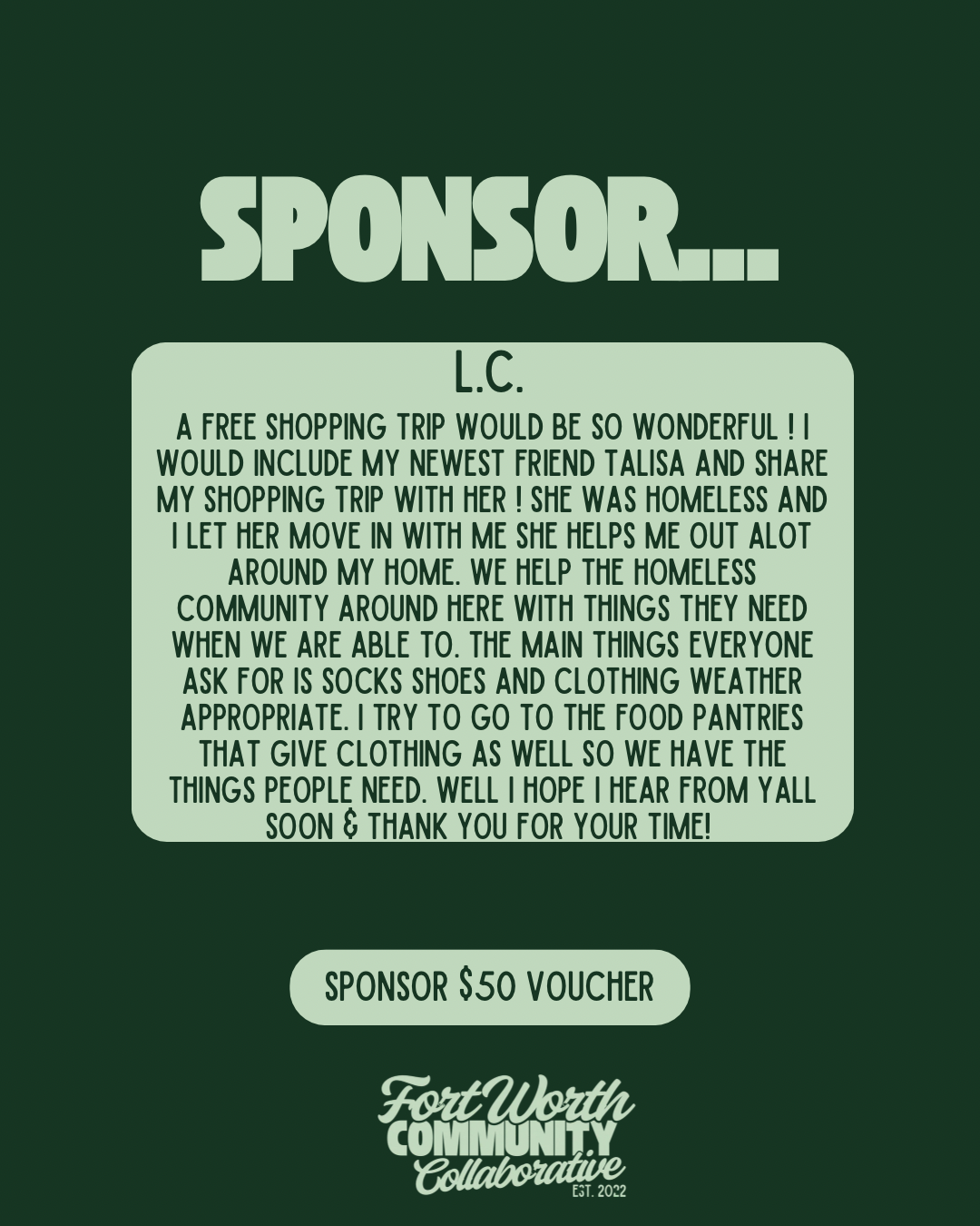 Sponsor A Voucher