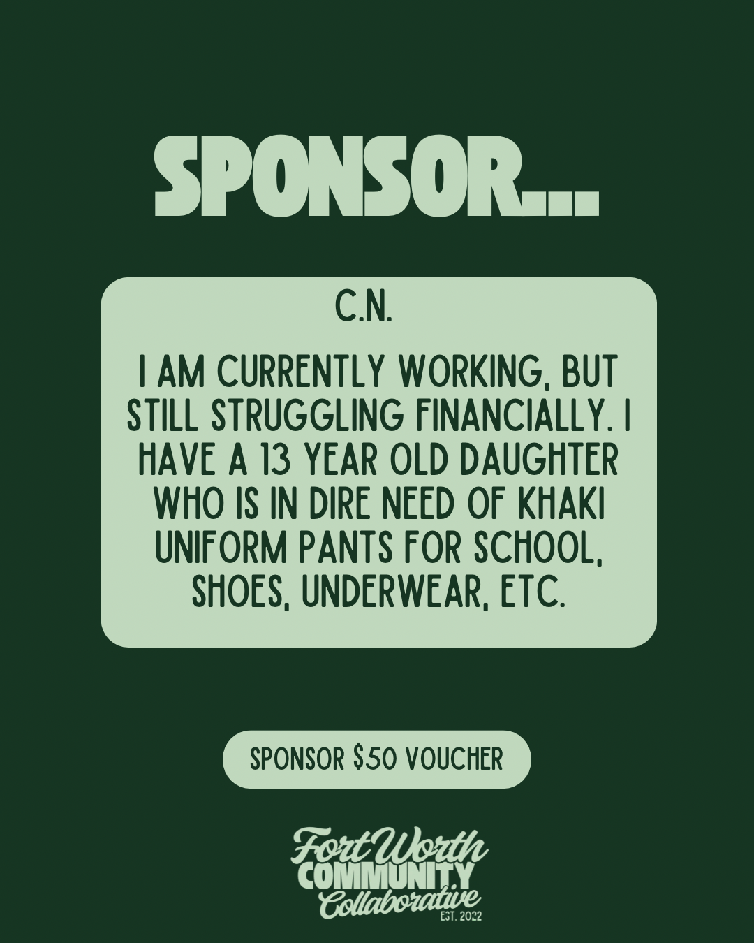 Sponsor A Voucher