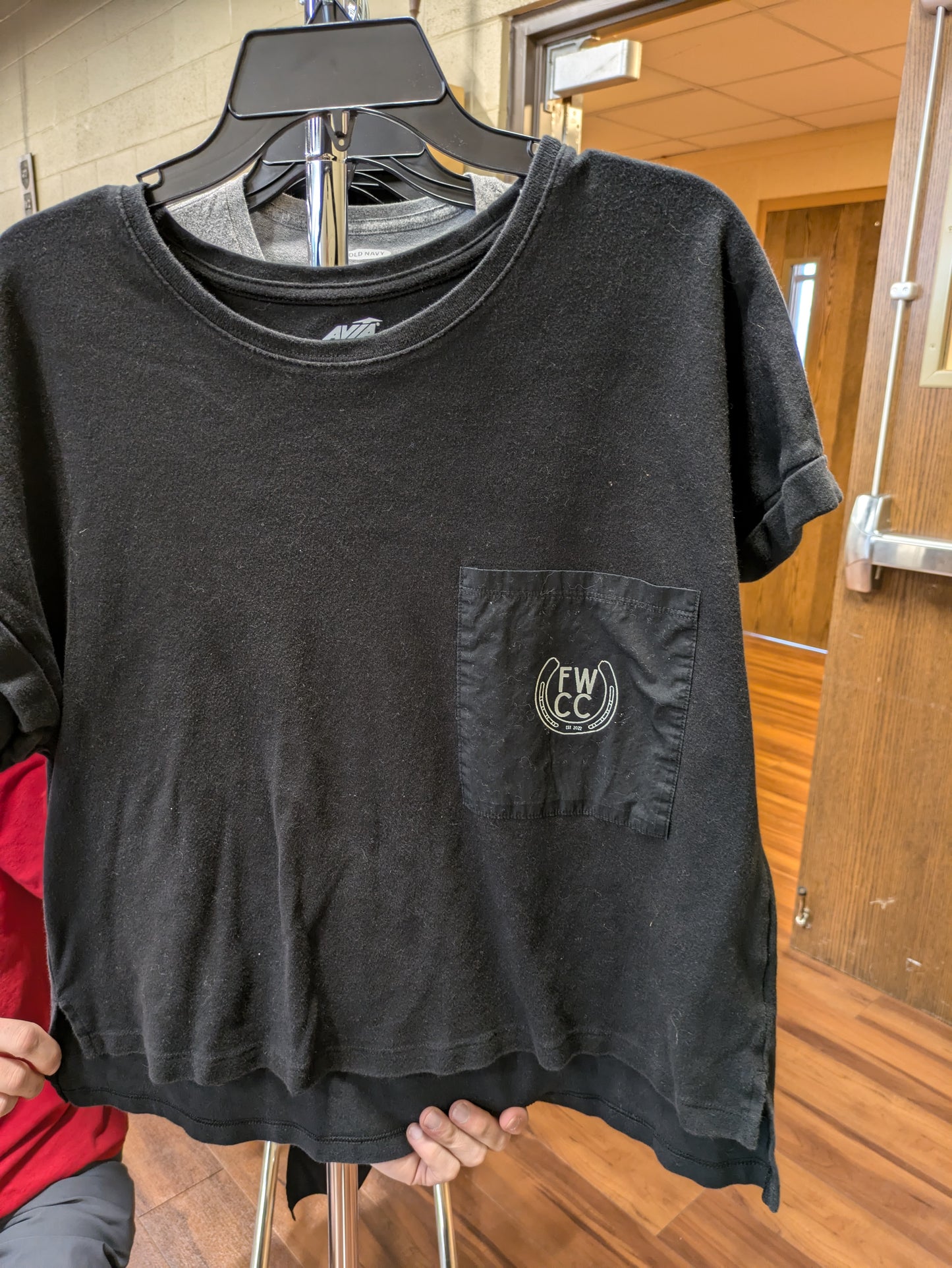 FWCC MERCH: Women's Black Cropped Large