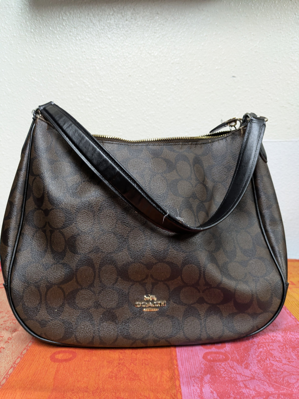 Coach Signature Canvas Hobo