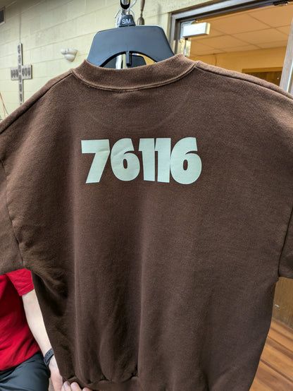 FWCC MERCH: Men's Brown Sweatshirt Large