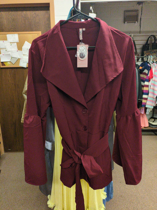 Maroon Blazer 2X (fits like XL/1X)