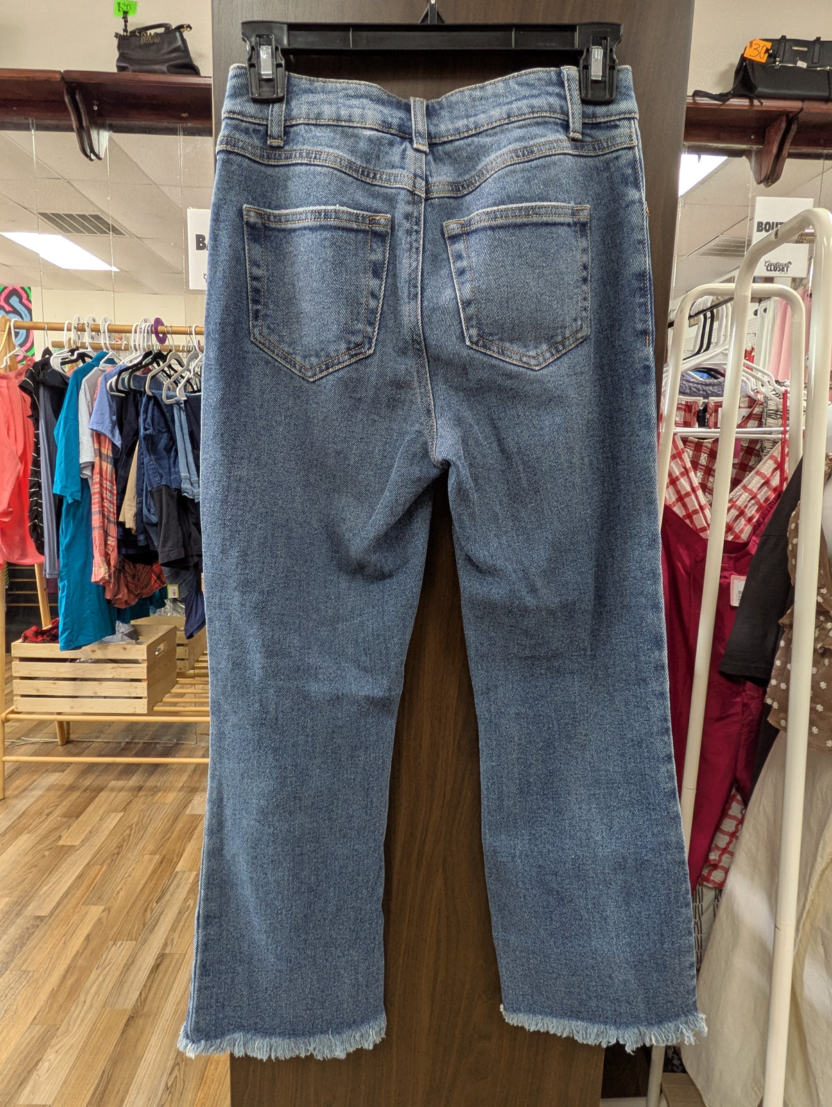 Rewash high rise ankle cut distressed jean