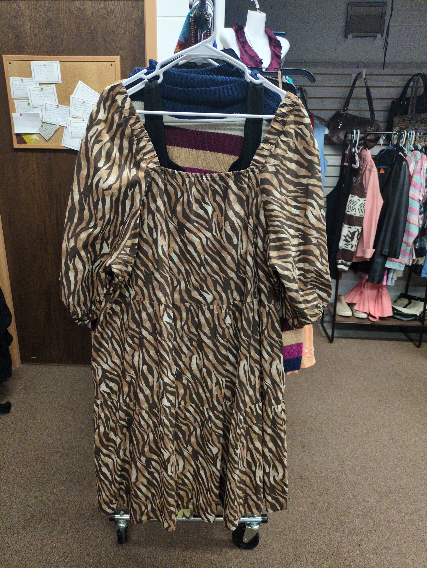 Zebra Print Dress 1X/2X