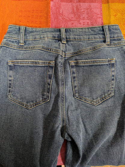Rewash high rise ankle cut distressed jean