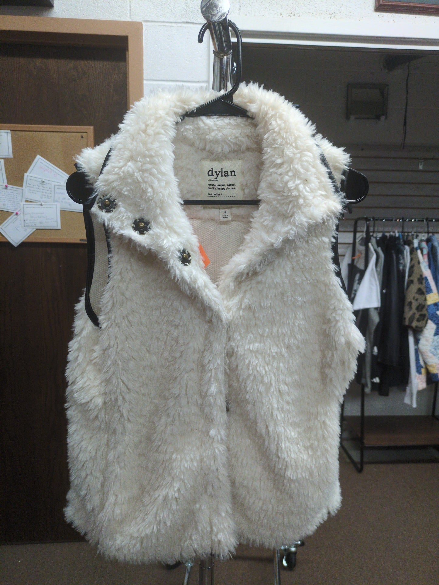 Dylan White Vest Sz S