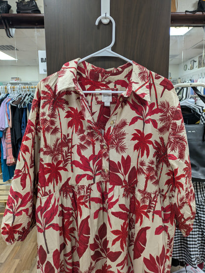 Anthropologie Maeve Bettina Cotton Midi Shirt Dress