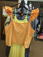 Orange Embroidered Top L